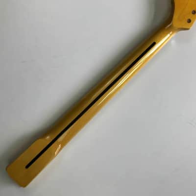 24 Frets Fingerboard Guitar Strat Style Maple Neck in Yellow Gloss Finish image 4