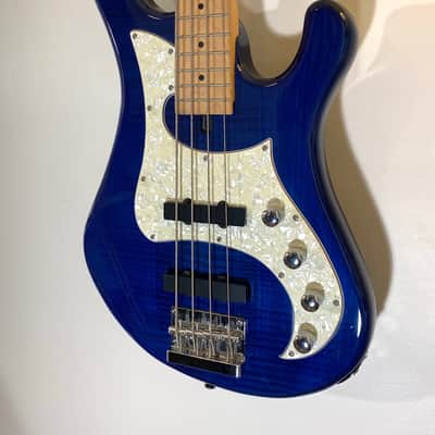 Dean Hillsboro Trans Blue Flamed Maple Bass W/Gig Bag and Free Shipping image 2