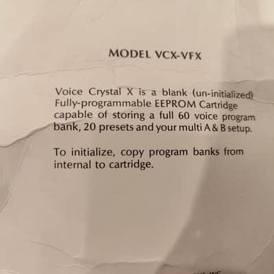 Voice Crystal VFX X 60 Voice EEPROM cartridge for Ensoniq VFX image 2