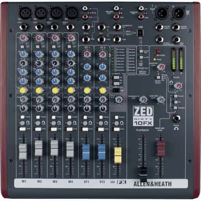 ALLEN & HEATH ZED60-10FX USB avec effets - ZED-10FX avec faders 60mm image 3