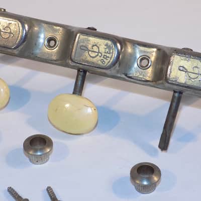 Vintage 1960's Brev Treble Clef 3 on a Side Guitar Tuners Made in Italy EKO, VOX, Cucianelli image 3