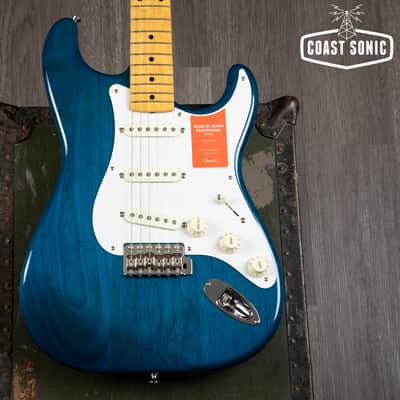 2019 Fender Traditional '58 Stratocaster Made in Japan - Transparent Blue image 5