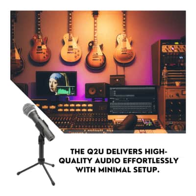 Samson Q2U Dynamic USB Mic with Shockmounts, Boom Arms, Pop Filters (3-pack) image 14