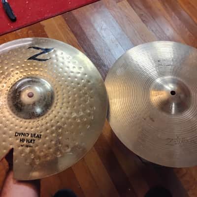 Zildjian combo 14" Z Dyno Beat/Avedis Rock (Pair) 1980's image 1