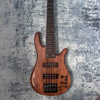Fodera Monarch 19mm 34” scale 2012 - Koa Acrylic Satin image 2