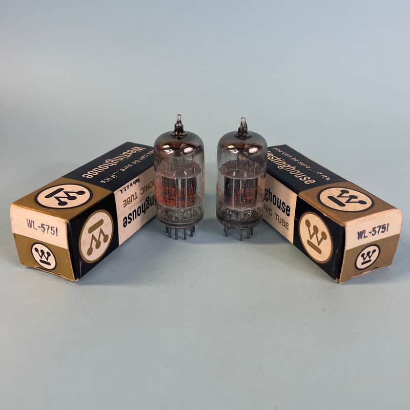 1966 Westinghouse WL 5751 (X2) Vintage Matched Pair 12AX7 ECC83 Equivalent! T63 image 1