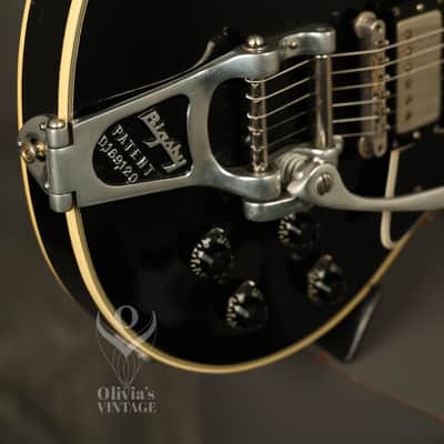 1957 Gibson Les Paul Custom Black w/original Bigsby + "Fretless Wonder" HANG TAG image 12