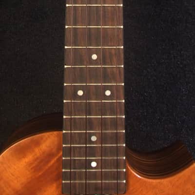 Handcrafted Tenor Ukulele, Solid Hawaiian Koa & Acacia, Hibiscus Soundhole, Worth String, Soft-bag, Bruce Wei UJ17-2602 image 3
