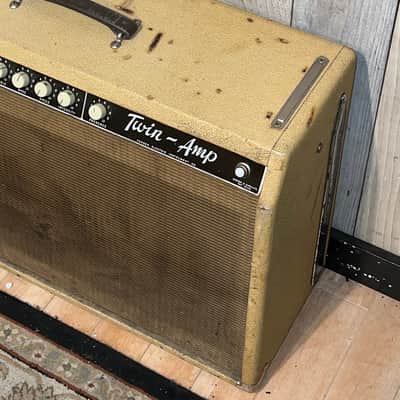 1960 Fender The-Twin "Legendary" Model 6G8-A Blonde 2X12" Combo Amp image 5