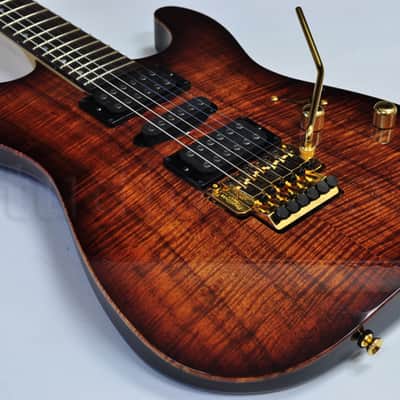Schecter CET Koa Top USA Custom Shop Electric Guitar Tobacco Burst image 5