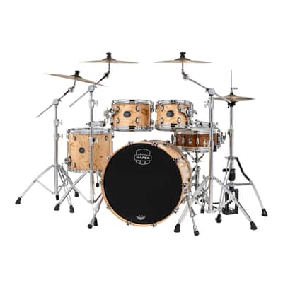 Mapex Saturn VI Rock 4pc Drum Set 22/10/12/16 Exotic Natural Burl image 3
