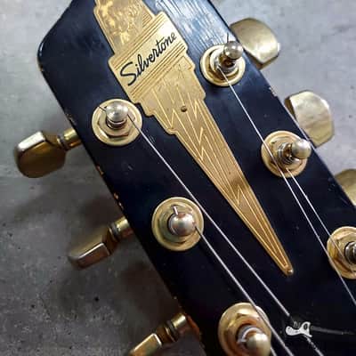 RARE Silvertone / Supro / Valco Artist Rhythm Tone "Art Deco" Electric Guitar (1958, Black & Gold) image 15
