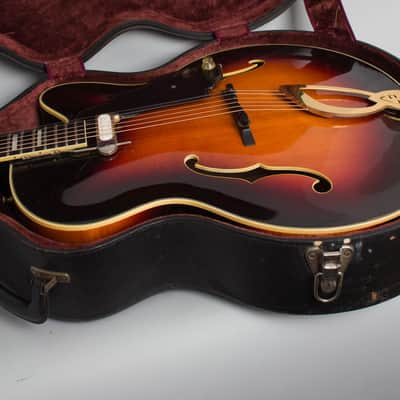 Guild A-350 Arch Top Acoustic Guitar (1966), ser. #46622, original black hard shell case. image 14
