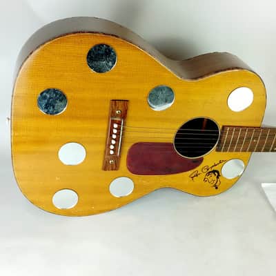 Harmony Acoustic Guitar Ron Campbell Signature+John Lennon Artwork +Hard Case image 3