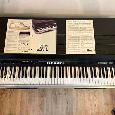 Rhodes Mark V Stage 73 73-Key Electric Piano 1984 Black image 17