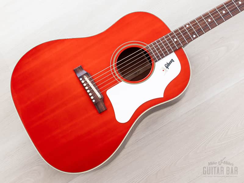 2009 Gibson Custom Shop J-45 ADJ Dreadnought Acoustic Guitar Transparent Orange w/ Case & Tags, Yamano