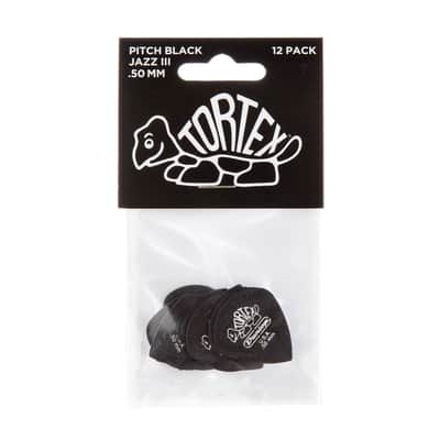 Dunlop 482P Pitch Black Jazz III .50 image 1