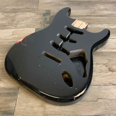 Made to Order - FRANCHIN Mercury guitar body GILMOUR'S BLACK ST REPLICA Relic Aged 100% Nitro Lacquer Alder Stratocaster-Strat-S-Style Made in Italy image 4