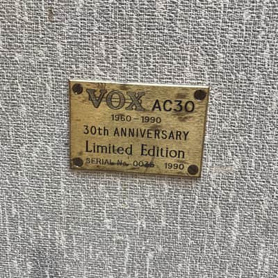 Vox AC30 Ltd. Ed. 30th Anniversary 1990 Fawn Tolex image 4