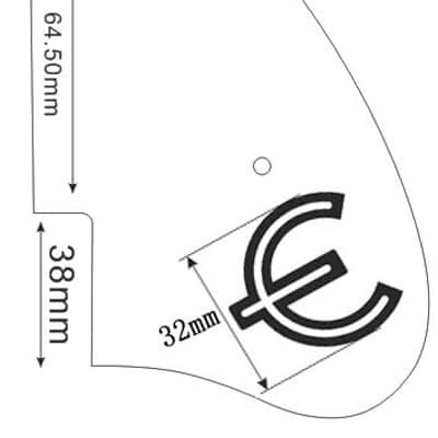 Custom For 1964 Epiphone Casino Style Guitar Pickguard,4 Ply Black Pearl & E Logo image 3