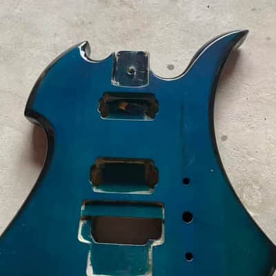 Blue Burst HH Mockingbird Style Guitar Basswood Body image 5