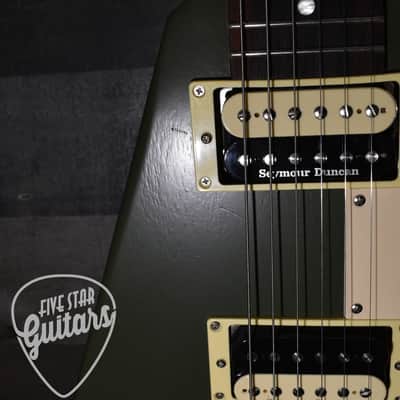 Pre-Owned Gibson Flying V Tribute - Satin Olive Drab with Hardshell Case image 17