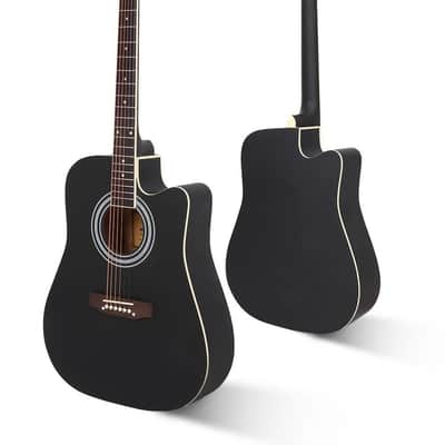 Have one to sell? Sell one like this Sell something else  Share Glarry 41" Full Size Adult 6 Strings Cutaway Folk Acoustic Guitar With Bag Black image 2
