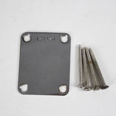 1965 Vintage Pre-CBS Fender Jazz Bass Neckplate w/Original Screws 1960's Stratocaster Precision Jazzmaster Telecaster image 1