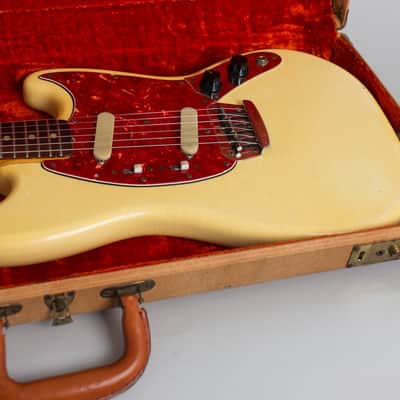 Fender  Duo-Sonic II Solid Body Electric Guitar (1965), ser. #L78307, original tan hard shell case. image 13