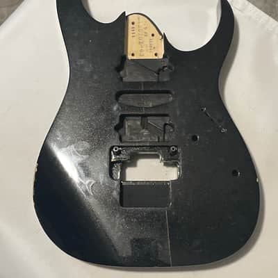 2012 Japan Ibanez RG3570z Prestige Galaxy Black Guitar Body Edge Zero ZPS3 Ready (Severe Damage) image 3