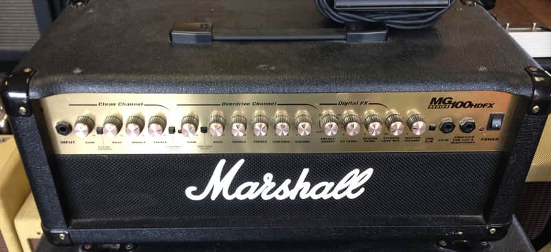MARSHALL MG100HDFX HEAD + MARSHALL 4X12 CAB w/FOOTSWITCH image 1