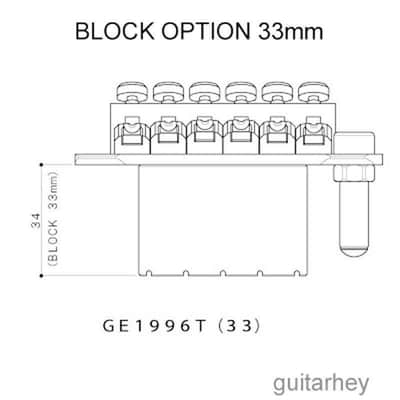 NEW Gotoh Ge1996T Floyd Rose Tremolo LEFTY Bridge for Guitar LEFT Handed CHROME - 33mm Block image 3