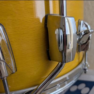 Yamaha 12x14 Custom Floor Tom Drum with Legs Holes for YESS system Beech Custom 2000s? - Pear Yellow Green image 2