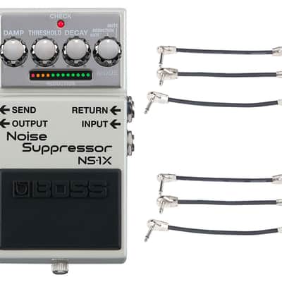 Boss NS-1X Noise Suppressor Pedal + 2x Gator Patch Cable 3 Pack image 1