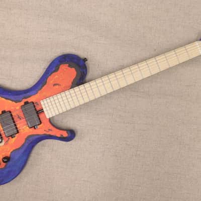 Lignum Single Cut Guitar 2024 Hand Painted Clear Satin image 2
