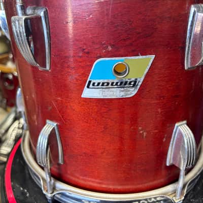 Ludwig Mahogany blew olive badge 10 inch Tom Drum image 2