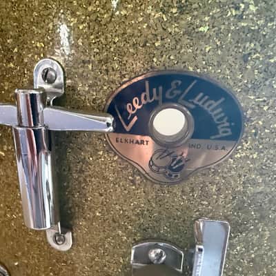 Leedy and Ludwig Parade Snare Drum 1950s - Green Sparkle image 7