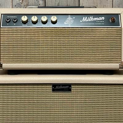 Milkman Dairy Air 30-Watt Guitar Amp Head, 6L6 Tubes, Vanilla With Matching Milk Man 2X12 Cabinet, Amazing Piggy Back Set ! image 2