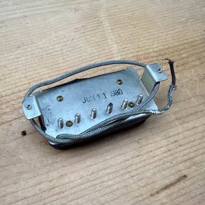 Vintage 1980 Gibson Tim Shaw PAF Humbucker Pickup Black and Cream Zebra Made in USA Patent No 2737842 image 7