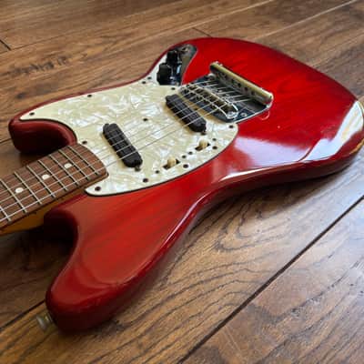 1993 Fender Traditional 60s Mustang Order Made Custom Transparent Red Premium Ash Maple Seymour Duncan MIJ Japan image 8