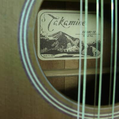 Takamine EAN40C-12 Solid Top Acoustic Electric 12-String Guitar Made In Japan image 3