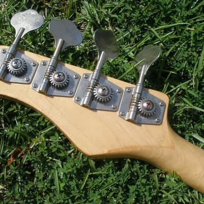 Vintage Harmony P Bass Copy - Natural Wood Finish - Cool Bass! image 8