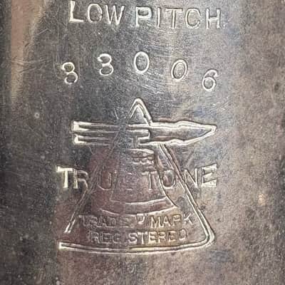 Buescher True Tone Alto Saxophone, Vintage Low Pitch, Silver Finish image 7