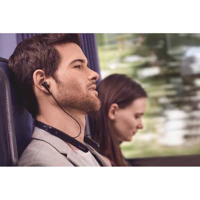 Sony WI1000X/B Noise Canceling Wireless Behind-Neck In Ear Headphones, Black image 6