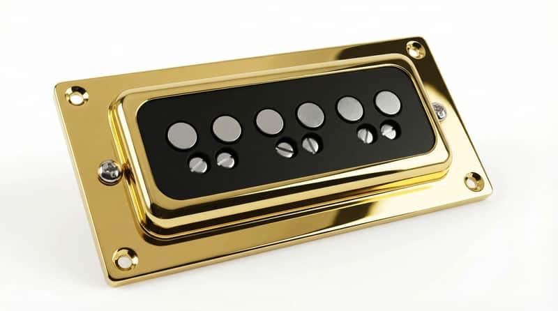 Dynasonic inspired pickup from daggerguitars.com pickup 2026 - gold on black bobbin image 1
