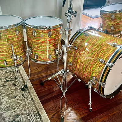 Ludwig Classic Maple 4-Piece Mod Shell Pack With 22" Bass Drum in Citrus Mod Finish image 7