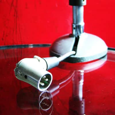 Vintage 1950's Altec 639A ribbon / dynamic cardioid microphone w Altec 24A stand image 15