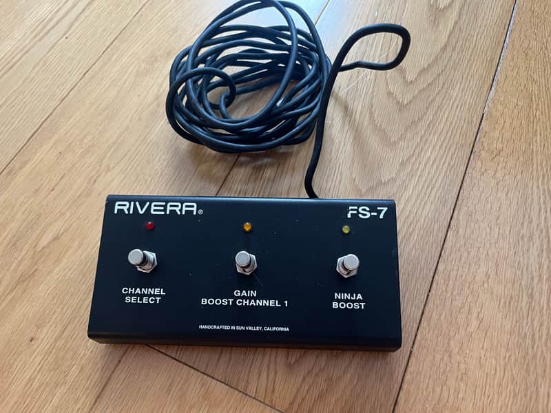Rivera FS-7 Footswitch compatible with Knucklehead 55, R55, Chubster, Fandango, Quiana, and Sedona 2000s - Black image 1