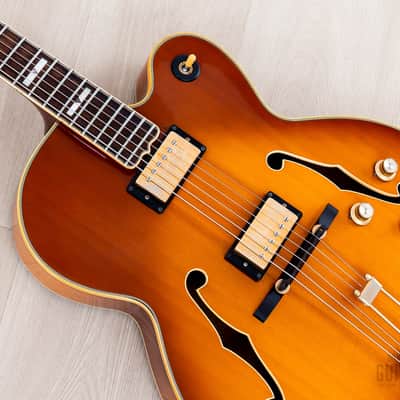 1993 Epiphone Emperor J Sunburst Archtop Electric Guitar Near-Mint w/ Case, Gibson & Duncan Humbuckers, Japan Terada image 8