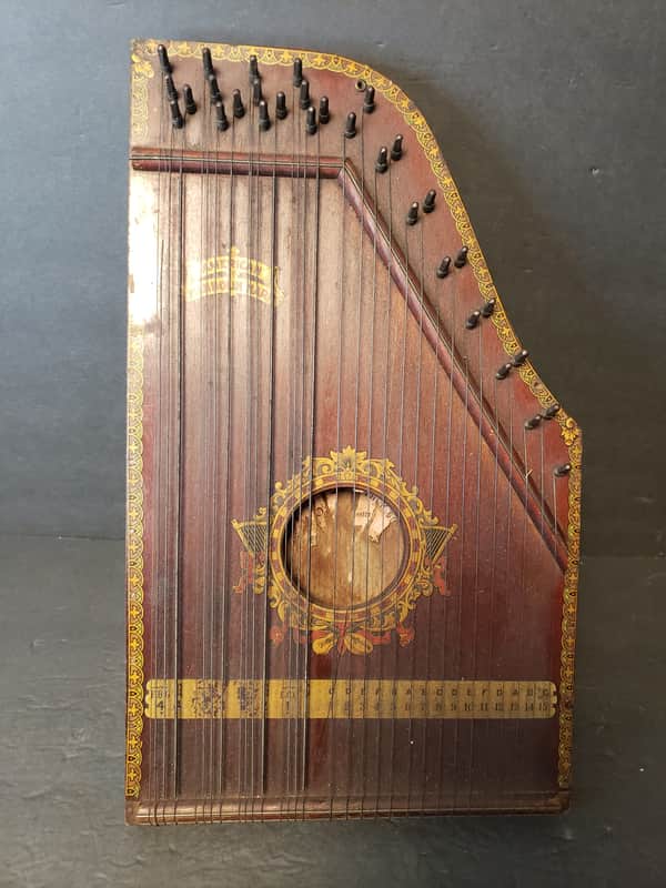 Vintage US Guitar Zither Co. Oscar Schmidt  American Mandolin Harp Early 1900s - natural image 1